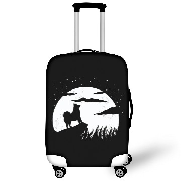 Discover Dog Alaskan Malamute Moon and Halloween 3 Luggage Covers