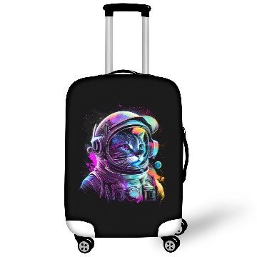 Discover Cat Paws Outer Space Cat Kitty Astronaut Animal Face Galaxy Cat Lover 1 Luggage Covers