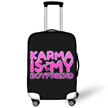 Discover Funny Karma Is My Boyfriend Sarcastic Music Luggage Covers