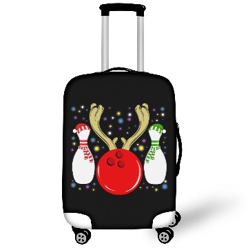 Discover Bowling Gift Christian Deer Christmas Design For December 25th Luggage Covers