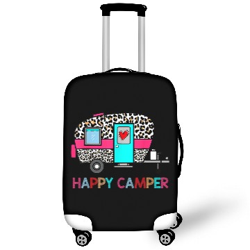 Discover Camping Camp Happy Summer Camp Camping Leopard Funny Glamping 2 Camper Luggage Covers
