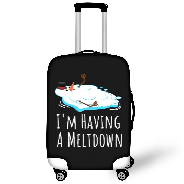 Discover Im Having A Meltdown Snowman Drawing For Women Funny Winter Luggage Covers