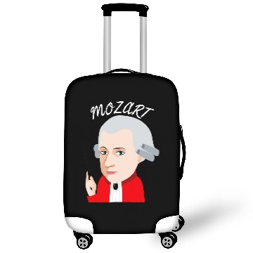 Discover Famous Music Genius Classical Music Composer Big Head Mozart Luggage Covers
