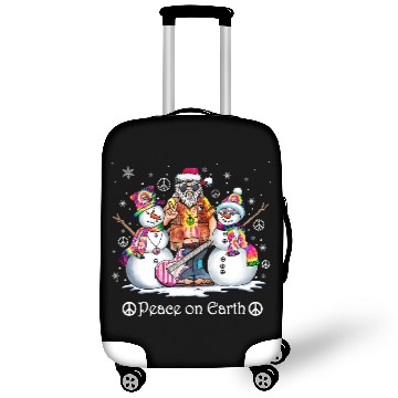 Discover Peace On Earth Hippie Snowman Merry Christmas Costume Luggage Covers