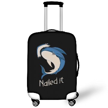 Discover Ocean Shark Nailed It Hammerhead Shark Marine Biologist Luggage Covers