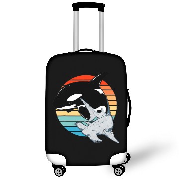 Discover Ocean Shark Hammerhead Shark Orca vintages Sunset Shark Day Luggage Covers