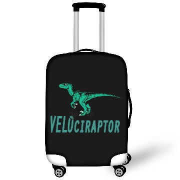 Discover Dinosaur Dino Velociraptor The Cycling Dinosaur Funny Luggage Covers