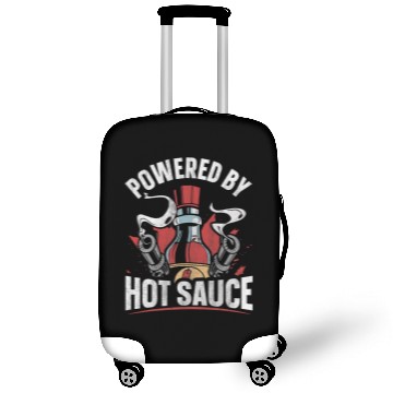 Discover Powered by hot sauce Quote for a Hot Sauce Lover Luggage Covers
