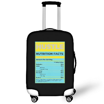 Discover Hustle Nutrition Facts Unisex Luggage Covers Match Jordan 5 Aqua
