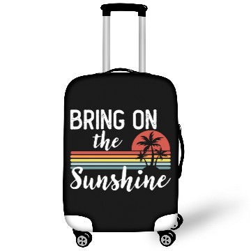 Discover Bring On The Sunshine Funny Vacation Beach Vintage Luggage Covers