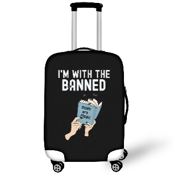 Discover Funny Im With The Banned Book Readers Luggage Covers