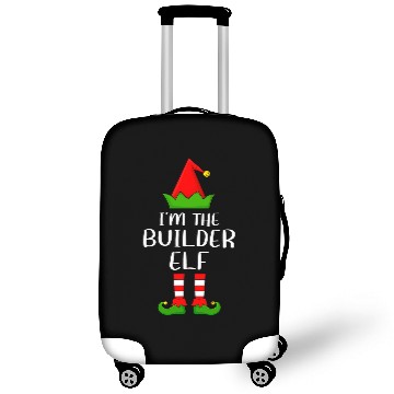 Discover Funny Matching Family Im The Builder Elf Christmas Luggage Covers