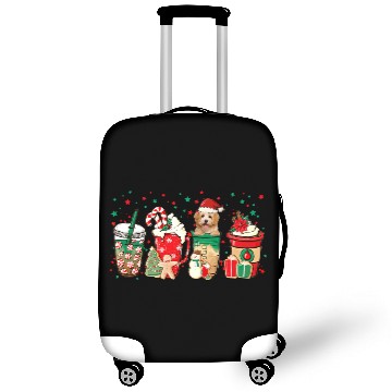 Discover Dog Havanese Christmas Coffee Red Peppermint Latte Iced Havanese Luggage Covers