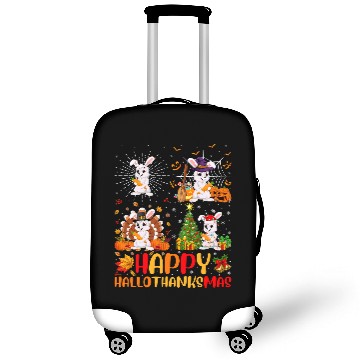 Discover Rabbits Halloween Thanksgiving Christmas Bunny Hallothanksmas Luggage Covers