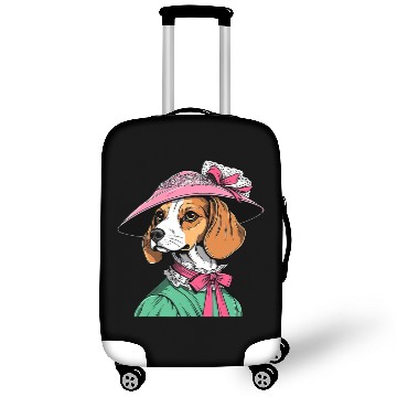 Discover Beagle English Lady Funny Dog Victorian 2 Luggage Covers
