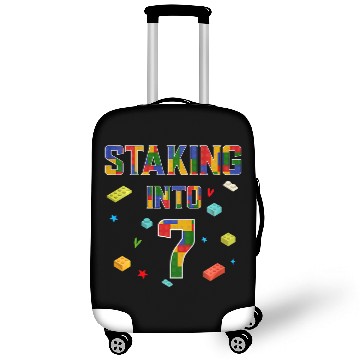 Discover Kids Kids Block Building 7 years boy brick builder Staking into 7 Luggage Covers