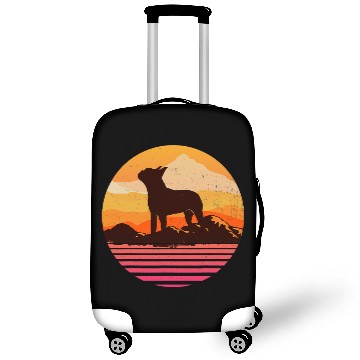 Discover Boston Terrier Pet With Sun Mountain Vintage Retro Luggage Covers