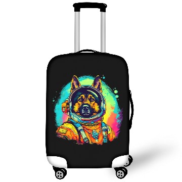 Discover German Shepherd Pet Astronauts German Shepherd Astronaut Spacesuit Space Helmet Retro Luggage Covers