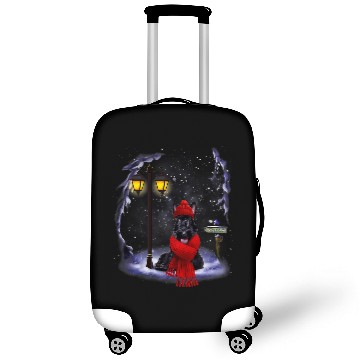 Discover Scottish Terrier Pet Santa Snow Christmas Light Winter Pajama Luggage Covers