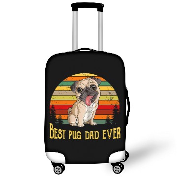 Discover Pug Pet bests Dad Pug ever funny Relaxed Fit 126 Luggage Covers