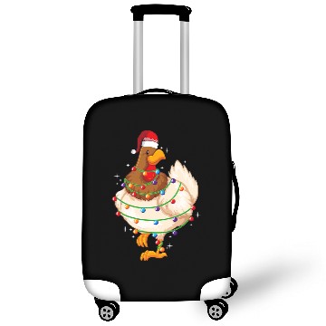Discover Chicken Pet Christmas Lights Chicken Santa Christmas Tree Luggage Covers