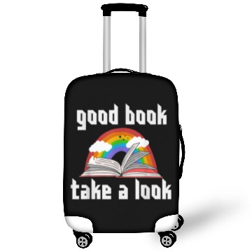 Discover Book Fun Gift Good Book Take a Look Rainbow reading books Girl Luggage Covers