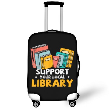 Discover Book Fun Nerds Support Your Local Library Librarian Reading 0 Luggage Covers