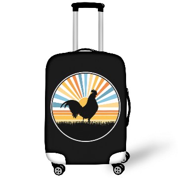 Discover Chicken Pet Rooster Sunset Retro Chicken Farm Farmer Backyard Midwest Luggage Covers