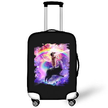 Discover Llama Pet Laser Space Cat On Rainbow Galaxy Llama Unicorns Luggage Covers