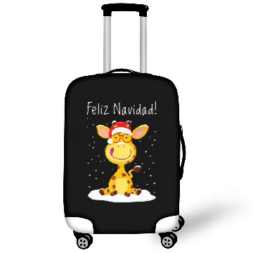 Discover Giraffe Pet Feliz Navidad Says Little Gregor Giraffe Luggage Covers
