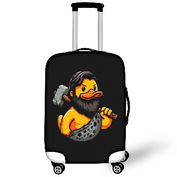 Discover Duck Pet Caveman Duck Cave Duckling Neanderthal Paleontologist Luggage Covers