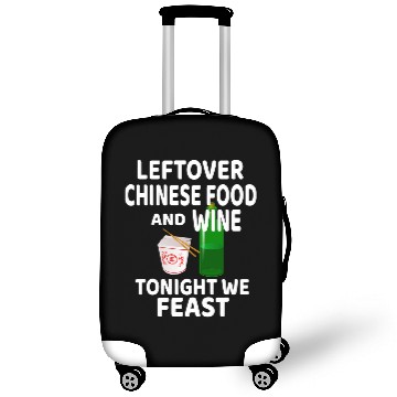 Discover Wines Fun Leftover Chinese Food Takeout Wines Meme Luggage Covers