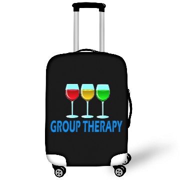 Discover Wines Fun Funny Group Therapy Wines Healing Wines Glass Luggage Covers