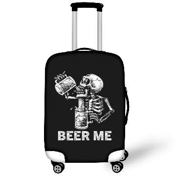 Discover Beer Fun Beer Me Skeletons Scary Spooky Drinking Men Party Luggage Covers