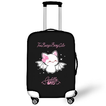 Discover Cute albino bat flying designed by Cuddly Bats comics Luggage Covers