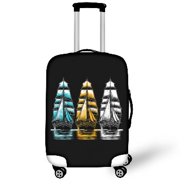 Discover Sailing Ships s I saw three ships Christmas Carol Luggage Covers