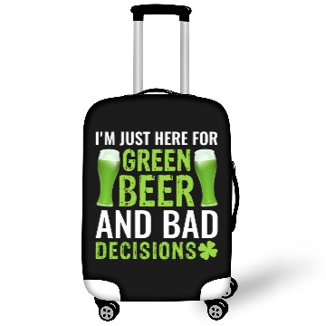 Discover Beer Fun Green Beer And Bad Decisions St Patricks Day Luggage Covers