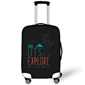 Discover Hiking Hiker Curious George Lets Explore George Hiking Poster Hike Luggage Covers