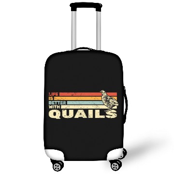 Discover Life is Better with Quails retro quail hunting Luggage Covers