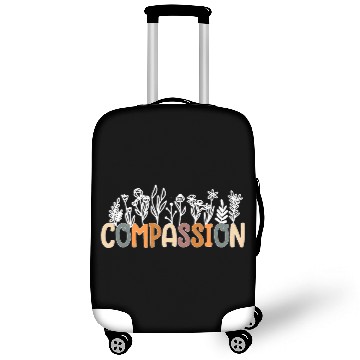 Discover Compassion Line Art Wildflowers Trendy Empathy Floral Boho Luggage Covers
