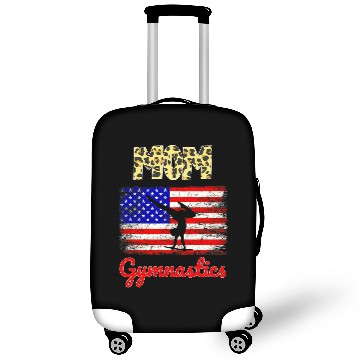 Discover Mothers day Gymnastics Mom USA American Flag Luggage Covers