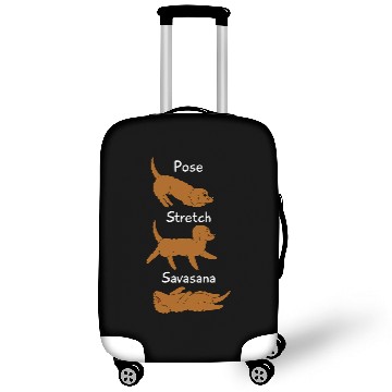 Discover Pose Stretch Savasana Goldendoodle Dog Luggage Covers