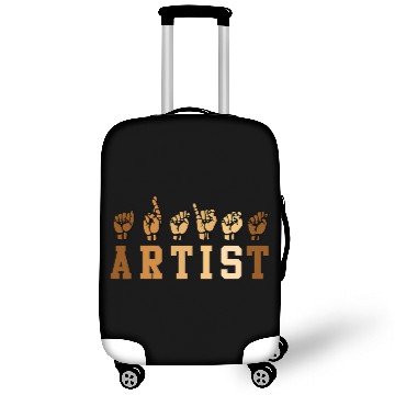 Discover Proud Artist ASL Sign Language Design Luggage Covers