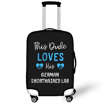 Discover This Dude Loves His German Shorthaired Lab Luggage Covers