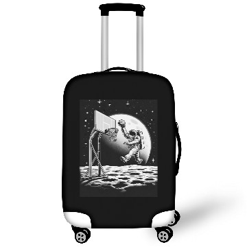 Discover Lunar Outer Space Slam Dunks Astronaut Basketball Luggage Covers
