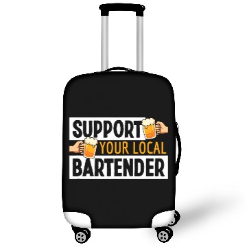 Discover Support Your Local Bartender Pub Party Drinking Beer 24 Luggage Covers