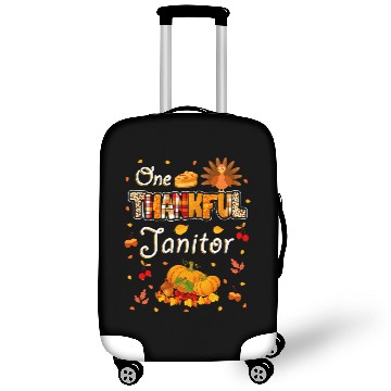 Discover One Thankful Janitor Fall Leaves Autumn Janitor Thanksgiving Luggage Covers