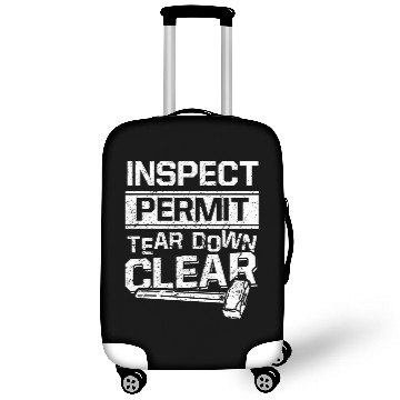 Discover Inspect Permit Tear Down Clear Demolition Day Luggage Covers