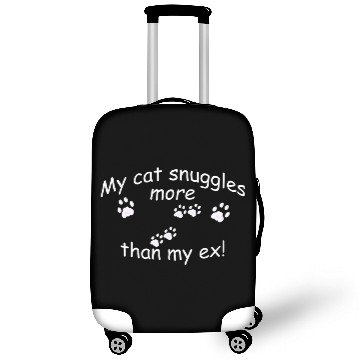 Discover My cat snuggles more than my ex Cat paw prints Luggage Covers