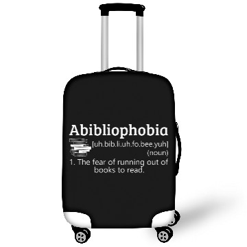 Discover Abibliophobia Definition Funny Book Lovers Bookworm Reader Luggage Covers